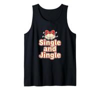 Festive Single y Jingle Funny Christmas Season Juego de Palabras Retro Camiseta sin Mangas