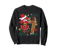 Festive Six Seven Christmas Countdown Santa and Rindeer Art Sudadera