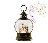 Festive Snow Globe Speaker - Glitter Christmas Globe for Holiday Ambiance | LED Lighted Glass with Music Playback, Powered by USB or Batteries, Indoor Display for Winter Celebrations