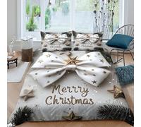 Festive star design Funda Edredon Microfibra 3 Piezas Compuesto Impresión 3D Cierre de Festive star diseño Funda de Edredón Funda de Almohada a Juego Lavables for Ancianos Single（140x200cm）