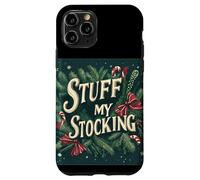 Festive Stuff mi discurso de Medias con muérdago Travieso Carcasa para iPhone 11 Pro