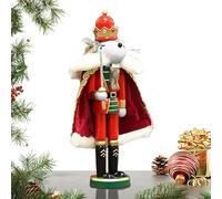 Festive Tabletop Nutcracker, Christmas Nutcracker Decoration, Holiday Nutcracker Statue, Traditional Nutcracker Figurine, 30 cm, / 12in, Wooden Nutcracker Ornament for Christmas Display