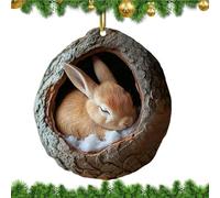 Festive Tree Pendants - 2D Animal Acrylic Ornaments for Holiday Cheer | Lightweight Hanging Decorations with Colorful Designs for Christmas Trees Mantels Window Sills Restaurants Offices