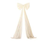 Festive Velvet Bow - Giant Christmas Tree Accent for Holiday Décor | 20 x 71 Inch Extra Large Indoor Ribbon with Luxurious Texture & Statement Wall Backdrop for Door Wall Wedding Room Display