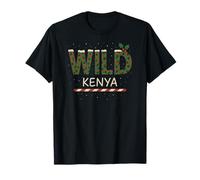 Festive Wild Kenia, Vida Silvestre de Navidad, Safari África Diversión Camiseta