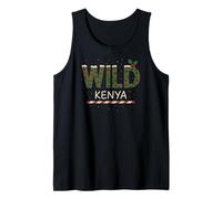 Festive Wild Kenia, Vida Silvestre de Navidad, Safari África Diversión Camiseta sin Mangas