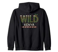 Festive Wild Kenia, Vida Silvestre de Navidad, Safari África Diversión Sudadera con Capucha