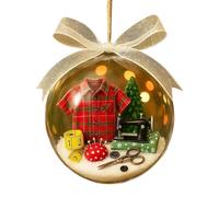 Festive Winter Accent - Snow Globe Ornament for Holiday Cheer | Acrylic Crafted with Seasonal Sewing Design, Hangable Christmas Ball Decoration, Perfect for Offices Garden Art School Farmhouse Balcony