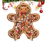 Festive Wooden Christmas Jigsaw - Puzzle para adultos Keepsake | Wood Holiday Puzzles Teens Adults Collectors Families Gatherings Office Home Living Room Bedroom Study Apartment