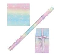 Festive Wrapping Sheets - Gradient Paper for Parties | Iridescent Design with Vibrant Colors, Stylish Gift Cover Accessory, Multi-Use Decorative Material for Birthday Family Gathering Seasonal Holiday