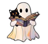 Festives - Colgante colgante de acrílico plano 2D con diseño de fantasmas de Halloween, decoración de oficina, aula, decoración, decoración, Halloween, decoración de pared