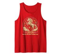 Festivo 2026 AÑO DE Caballo Loco Dama Lunar Girl Zodiac Camiseta sin Mangas