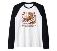 Festivo 2026 Crazy Horse Lady Club Fortune Power Lunar Art Camiseta Manga Raglan