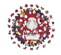 Festivo - Juego de Navidad de Madera para Regalar | Puzzle de Navidad con Obras de Arte de Temporada, Pensamiento Familiar, Juguete Decorativo para Mujeres, Adolescentes, etc