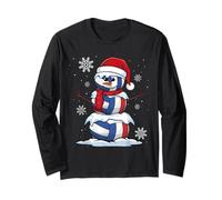 Festivo Voleibol Muñeco de Nieve Invierno Deporte Holiday Manga Larga