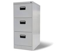 Festnight Archivador de Metal de 3 Cajones Gris 45,5 x 62 x 102,5 cm