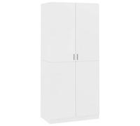 Festnight Armario de Aglomerado Armario Ropero Armarios Dormitorio con 2 Puertas Blanco 90x52x200 cm