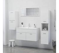 Festnight Armario de Baño Suspendido Blanco 30x30x80 cm - Columna Lavabo, Mueble Pared