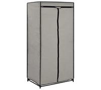 Festnight Armario de Tela Ropa Organizador Closet Portátil Guardarropa Gris 75x50x160 cm