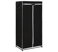 Festnight Armario de Tela Ropa Organizador Closet Portátil Guardarropa Negro 75x50x160 cm