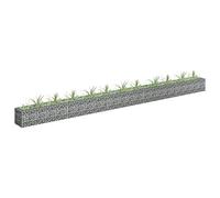Festnight Arriate de Gaviones Rectangular de Acero, Gaviones de Piedra para Jardín, Arriate Elevado para Plantas, Metall Gavión, Gaviones Metálico, Jardinera Maceta de Jardín 450x30x30 cm