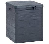 Festnight Baúl de Almacenamiento Arcón para Cojines Gris Antracita 42,5 x 44 x 50 cm 90 L Arcón Caja Exterior de PP para Balcón Jardín