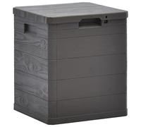 Festnight Baúl de Almacenamiento Arcón para Cojines Marrón 42,5 x 44 x 50 cm 90 L Arcón Caja Exterior de PP para Balcón Jardín