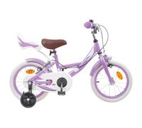 Festnight Bicicleta infantil de 12 pulgadas para 2-4 años con ruedas de apoyo y asiento trasero para niños pequeños