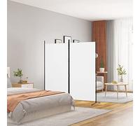 Festnight Biombo Separador de 2 Paneles, Decoración Elegante, Separador de Ambientes Plegable, Divisor de Habitaciones, 175 x 180 cm (Blanco)