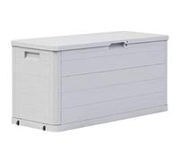 Festnight Caja de Almacenamiento de Jardín Baul Almacenamiento Arcón Exterior Capri, Capacidad 280 L Gris Claro 117 x 45 x 56 cm