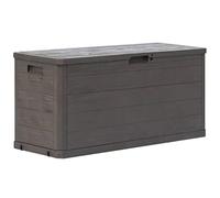Festnight Caja de Almacenamiento de Jardín Baul Almacenamiento Arcón Exterior Capri, Capacidad 280 L Marrón 117 x 45 x 56 cm