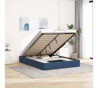 Festnight Cama Canape 140 x 200 cm, Tapizado con Somier y Almacenamiento, Canapé Abatible para Pareja Azul