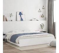 Festnight Cama con 6 Cajones Madera 160 x 200 cm, Base De Cama, Estructura Cama, Marco De Cama, Bed Frame, Cama Juvenil, Cama Dormitorio con Soporte de Listones de Madera, Blanco