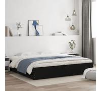 Festnight Cama con 6 Cajones Madera 180 x 200 cm, Base De Cama, Estructura Cama, Marco De Cama, Bed Frame, Cama Juvenil, Cama Dormitorio con Soporte de Listones de Madera, Negro