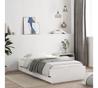 Festnight Cama con 6 Cajones Madera 90 x 190 cm, Base De Cama, Estructura Cama, Marco De Cama, Bed Frame, Cama Juvenil, Cama Dormitorio con Soporte de Listones de Madera, Blanco