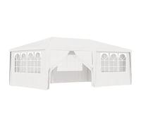 Festnight Carpa Jardín Plegable con Paredes, 4 x 6 m, Carpa para Fiestas, Gazebo, Cenador Plegable para Camping, Fiestas, Exterior, Color Blanco