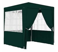 Festnight Carpa Jardín Plegable con Paredes, Carpa para Fiestas 2.5 x 2.5 m, Gazebo, Cenador Plegable para Camping, Fiestas, Exterior, Color Verde