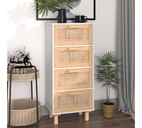 Festnight Cómoda con 4 Cajones, Cómoda Dormitorio Grande, Mueble Cajonera Grande, Mueble Recibidor, Aparador Salón, Moderno Blanco 40 x 30 x 90 cm