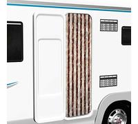 Festnight Cortina Mosquiteras para Puertas Cortina para Puerta Exterior, Chenilla Beige y Marrón Claro 56x185 cm