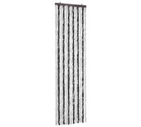 Festnight Cortina Mosquiteras para Puertas Cortina para Puerta Exterior, Chenilla Gris y Blanca 56x185 cm