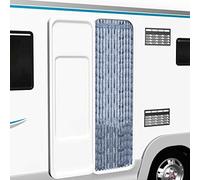 Festnight Cortina Mosquiteras para Puertas Cortina para Puerta Exterior, Chenilla Plateado 56x185 cm