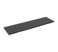 Festnight Encimera de Madera Tablero de Madera Listones de Madera Estante Flotante Estante de Pared Balda Madera Ideal para Mesas Decoración y Bricolaje 180 x 50 x 4 cmGris Oscuro