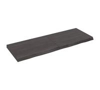 Festnight Encimera de Madera Tablero de Madera Listones de Madera Estante Flotante Estante de Pared Balda Madera Ideal para Mesas Decoración y Bricolaje 140 x 50 x 6 cmGris Oscuro