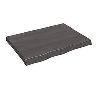 Festnight Encimera de Madera Tablero de Madera Listones de Madera Estante Flotante Estante de Pared Balda Madera Ideal para Mesas Decoración y Bricolaje 80 x 60 x 6 cmGris Oscuro