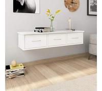 Festnight Estante con Cajones de Pared Aglomerado Baldas de Madera Pared Estanterias Pared Blanco 90x26x18,5 cm