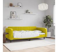 Festnight Estructura de Sofá Cama 2 en 1, Sofá Cama 2/3 Plazas de Salon, Sofa Chaise Longue, Sofas de Salon de Terciopeloa Type 2, Amarillo 90x200 cm