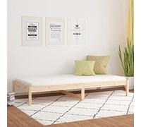 Festnight Estructura de Sofá Cama de Salon Sofá Cama 2 Plazas Sofá Cama 3 Plazas Sofa Chaise Longue Sofas de Salon de Madera Maciza de Pino Type 7, Natural 90 x 200 cm