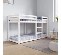 Festnight Litera de Madera 75 x 190 cm, Cama Juvenil y Adultos, Blanco