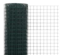 Festnight Malla de Alambre para Jardin de Acero Recubrimiento PVC con Mallas Cuadradas 10x1,5 m Verde