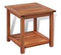 Festnight Mesa Auxiliar Madera de Acacia Mesa de Jardín Salón Mesita de Madera 45 x 45 x 45 cm